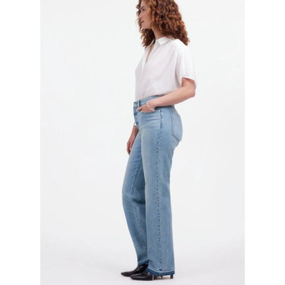 Madewell The Petite Curvy '90s Straight Mid Rise Jean Barbosa Wash Size 26P NWT - Picture 4 of 12